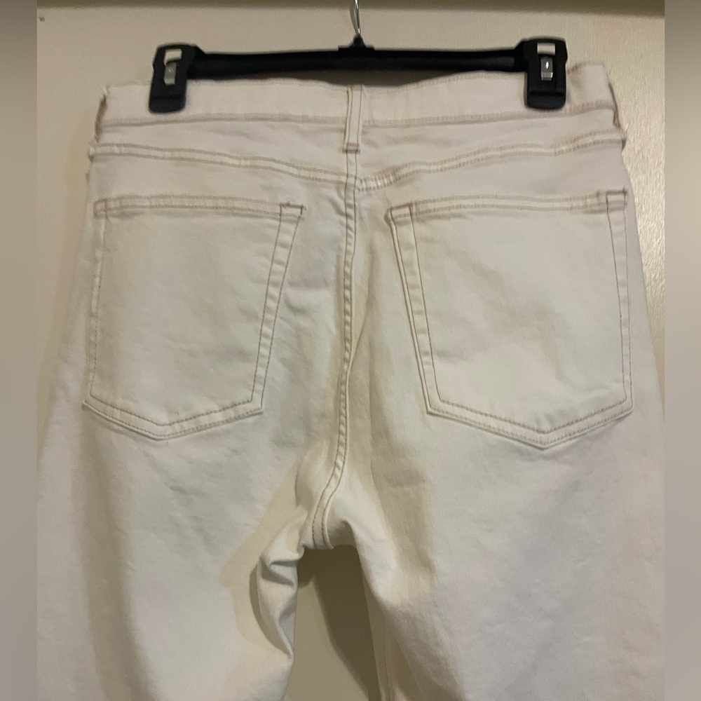 white denim pants topshop size l w 32‎ / 81 cm long - Picture 9 of 15